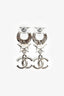 Pre-Loved Chanel™ 2020 Silver Tone Crystal Star CC Earrings