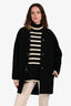 Balenciaga Black Knee Length Coat Size 38