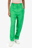 Sandro Green Pleated Tapered Pants Size 36
