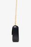 Celine Black Leather Claude Triomphe Chain Shoulder Bag
