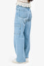 Frame Blue Cargo Wide Leg Jeans Size 27