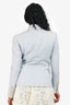 Balmain Grey Wool Double Breasted Blazer Size 36