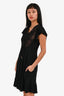 Roberto Cavalli Black Lace Butterfly Mini Dress Size 38