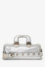 Gucci Silver Metallic Leather Romy Boston Bag