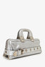 Gucci Silver Metallic Leather Romy Boston Bag