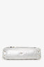 Gucci Silver Metallic Leather Romy Boston Bag