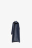 Christian Dior 2019 Blue Leather Crinkled Logo Montaigne Bag