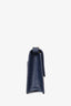 Christian Dior 2019 Blue Leather Crinkled Logo Montaigne Bag