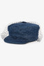 Christian Dior Blue Denim/Net Logo Newsboy Hat Size 58