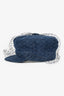 Christian Dior Blue Denim/Net Logo Newsboy Hat Size 58