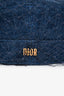 Christian Dior Blue Denim/Net Logo Newsboy Hat Size 58