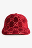 Gucci Red Velvet GG Baseball Cap Size 56