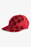 Gucci Red Velvet GG Baseball Cap Size 56