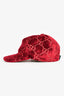 Gucci Red Velvet GG Baseball Cap Size 56