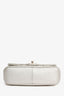 Pre-Loved Chanel™ 2017 Silver Chevron 'Stud Wars Mini Rectangular Flap' Shoulder Bag