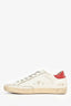 Golden Goose White/Red Star Embellished Sneakers Size 38