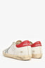 Golden Goose White/Red Star Embellished Sneakers Size 38