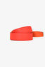 Hermès 2011 Orange/Red Leather Reversible H Belt Size 90