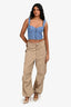 Dion Lee Tan Cotton Cargo Pant Size 4