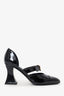 Pre-Loved Chanel™ 2022 Black Patent CC Logo 'D'orsay' Pumps Size 38