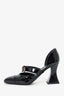 Pre-Loved Chanel™ 2022 Black Patent CC Logo 'D'orsay' Pumps Size 38