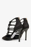 Christian Dior Black Suede Crystal Star Pointed Heels Size 36.5