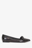 Louis Vuitton Black Patent Floral Embellished Pointed Flats Size 36.5