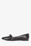 Louis Vuitton Black Patent Floral Embellished Pointed Flats Size 36.5
