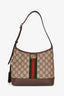Gucci Beige Leather Coated Canvas GG Supreme Striped Small 'Ophidia' Shoulder Bag