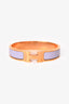 Hermès Gold Tone Lavender Ceramic 'Clic Clac' Bracelet