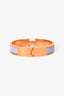 Hermès Gold Tone Lavender Ceramic 'Clic Clac' Bracelet