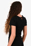 D&G Black Cotton Embellished "Wile E. Coyote' Short Sleeves Size L