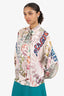 Zimmermann Cream/Multicolour Silk 'Ladybeetle' Word Print Blouse Size 1