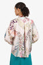 Zimmermann Cream/Multicolour Silk 'Ladybeetle' Word Print Blouse Size 1