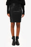 L'Agence Black Cotton Stretch Pencil Skirt Size M