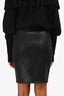 L'Agence Black Cotton Stretch Pencil Skirt Size M