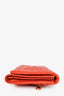 Miu Miu Orange Ruched Leather Clutch