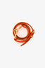 Miu Miu Orange Ruched Leather Clutch