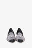 Pre-Loved Chanel™ Grey Mesh Camellia Flower Pointed Flats Size 35.5