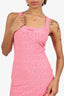 Versace x Dua Lipa Pink Monogram Terry Mini Dress Size 40