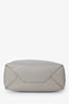 Celine White/Taupe Leather Cabas Bag with Strap