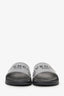 Givenchy Silver/Black Logo Slides Size 37