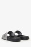 Givenchy Silver/Black Logo Slides Size 37