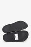 Givenchy Silver/Black Logo Slides Size 37