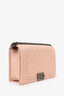Pre-Loved Chanel™ 2014 Baby Pink Lambskin Leather Large Boy Bag
