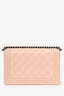 Pre-Loved Chanel™ 2014 Baby Pink Lambskin Leather Large Boy Bag