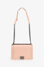 Pre-Loved Chanel™ 2014 Baby Pink Lambskin Leather Large Boy Bag