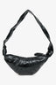 Lemarie Black Small Coated Canvas 'Croissant' Crossbody Bag