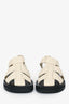 The Row White Leather Black Soled Fisherman Sandals Size 37
