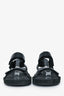 The Row Black 'Hook & Loop' Leather Sandals Size 37